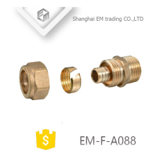 EM-F-A088 brass card sleeve type compression pipe fitting